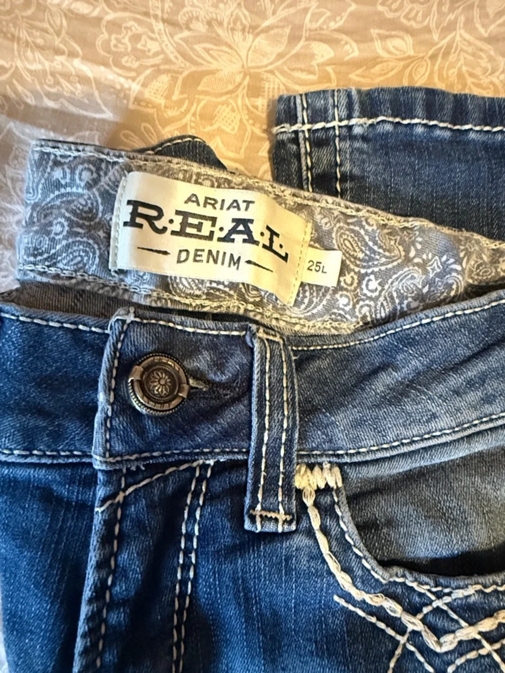 Ariat Women's Dark Blue Boot Cut Jeans - Picture 2 of 3